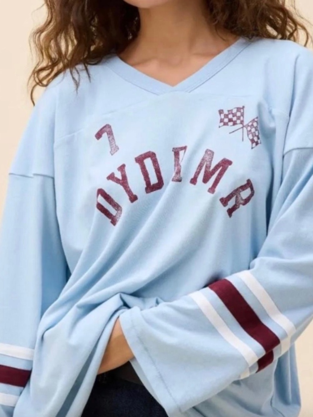 Daydreamer┆L/XL┆NWT Arch Hockey Jersey Long Sleeve┆Blue┆350